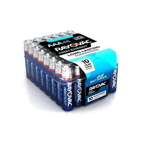 High Energy AAA (Triple A) Alkaline Batteries - pack of 48