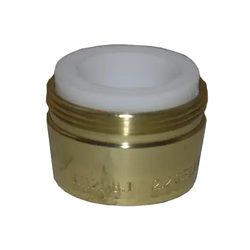 Dual Thread Aerator, 2.2-GPM, Polished Brass