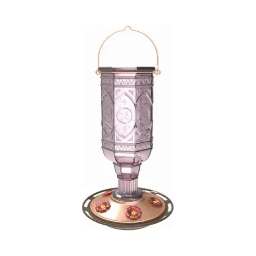 Hummingbird Feeder, Jewel Amethyst, 20-oz. Purple/Bronze/Red