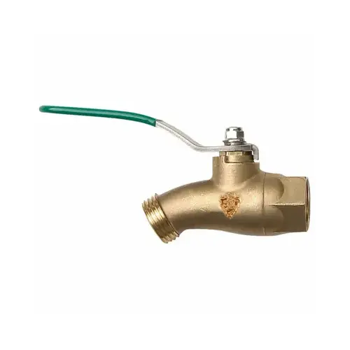 No-Kink Ball Valve, Quarter Turn, Lead-Free, 1/2 FIP x 3/4-In. Hose Thread No-Kink Ball Valve, Quarter Turn, Lead-Free, 1/2 FIP x 3/4-In. Hose Thread