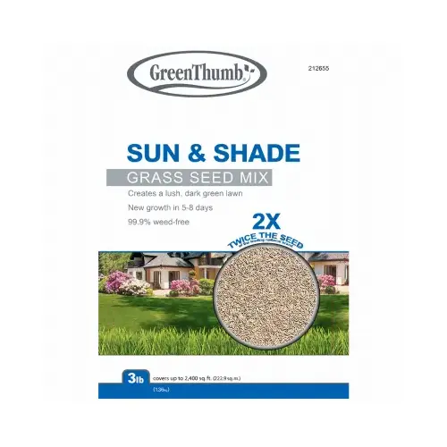 Sun/Shade Grass Seed Mix, 3-Lbs., Covers 1,200 Sq. Ft. Sun/Shade Grass Seed Mix, 3-Lbs., Covers 1,200 Sq. Ft.