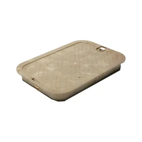 14" x 19" Rectangular Valve Box Overlapping ICV Cover, Sand