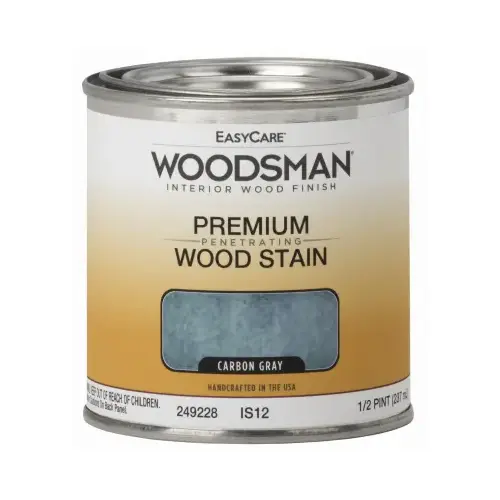 Woodsman Interior Stain, Oil Base, Carbon Gray, 1/2-Pt. Woodsman Interior Stain, Oil Base, Carbon Gray, 1/2-Pt.