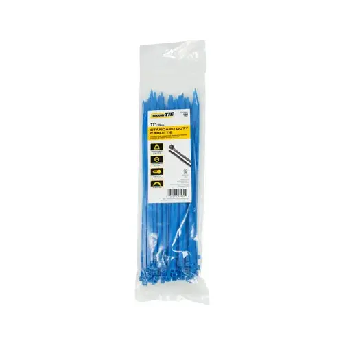 Standard Duty Cable Tie, Blue, 11-In - pack of 100 Standard Duty Cable Tie, Blue, 11-In - pack of 100