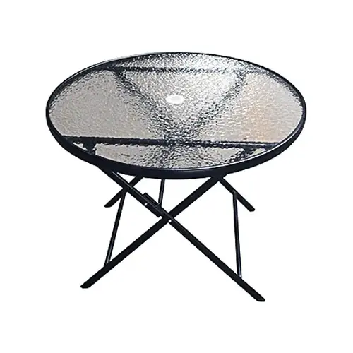 Marbella Folding Steel Table, 35-In. Round