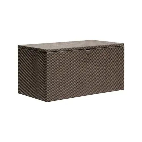 Deck Box, Metal, Espresso, 4'4" x 2'3" x 2'2" Deck Box, Metal, Espresso, 4'4" x 2'3" x 2'2"