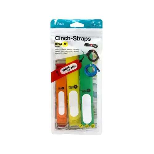 Cinch-Strap Storage Straps, Assorted pack of 8 Cinch-Strap Storage Straps, Assorted pack of 8