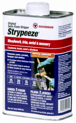 Savogran 01232 Strypeeze Paint/Varnish Remover, Liquid, Aromatic, Orange, 1 qt