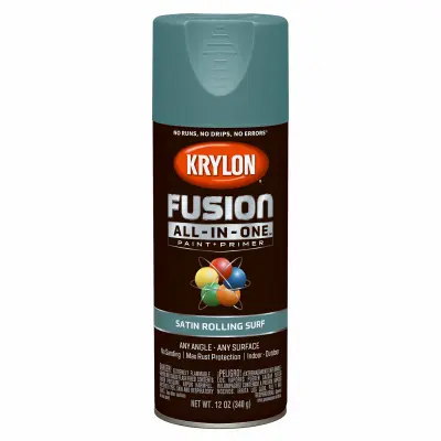 KRYLON DIVERSIFIED BRANDS Fusion All-In-One Spray Paint + Primer Satin Rolling Surf 12-oz. - pack of 6 K02747007-XCP6