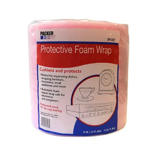 Protective Foam Wrap, Pink, 12-In. x 75-Ft. Protective Foam Wrap, Pink, 12-In. x 75-Ft.