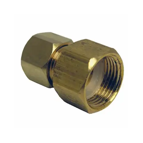 Pipe Fitting, Brass Adapter, 3/8 Female Compression x 1/4-In. Male Compression Pipe Fitting, Brass Adapter, 3/8 Female Compression x 1/4-In. Male Compression