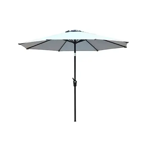 Belmont Market Umbrella, Navy Olefin Fabric, 9-Ft. Gray Belmont Market Umbrella, Navy Olefin Fabric, 9-Ft. Gray