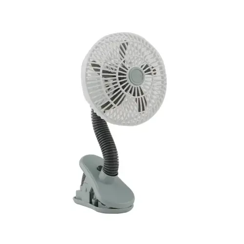 Personal Clip Fan, Battery-Operated, White & Gray, 4-In. Personal Clip Fan, Battery-Operated, White & Gray, 4-In.