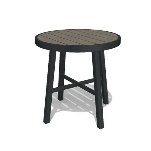 Adelaide Side Table, Faux Wood Top, Charcoal Steel, 20-In. Adelaide Side Table, Faux Wood Top, Charcoal Steel, 20-In.
