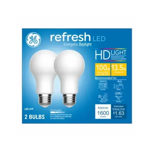 Refresh HD LED Light Bulbs, Daylight, 1600 Lumens, 13-Watts Pair Refresh HD LED Light Bulbs, Daylight, 1600 Lumens, 13-Watts Pair