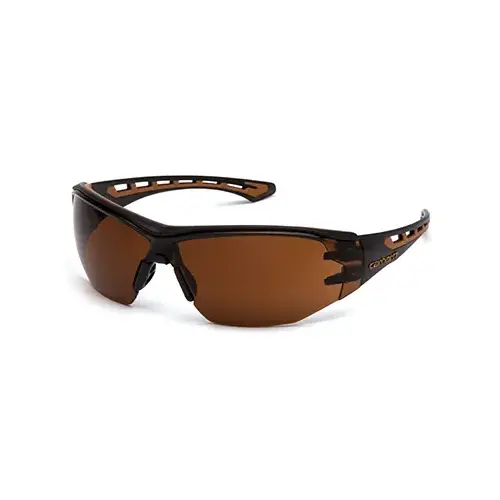 Easley Safety Glasses, Bronze Anti-Fog Lens, Black/Tan Frame Easley Safety Glasses, Bronze Anti-Fog Lens, Black/Tan Frame