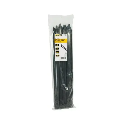 Extra Heavy Duty Cable Tie, UV Black, 17-In - pack of 50 Extra Heavy Duty Cable Tie, UV Black, 17-In - pack of 50