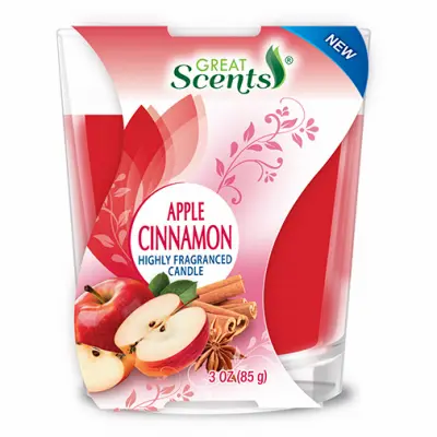 DELTA BRANDS INC. Fragrance Candle Apple & Cinnamon 3-oz. - pack of 12 92908-12-XCP12