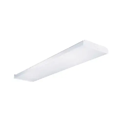 Wrap Fixture, 120 V, 128 W, 4-Lamp, T8 Bulb, Acrylic Fixture, White Fixture Wrap Fixture, 120 V, 128 W, 4-Lamp, T8 Bulb, Acrylic Fixture, White Fixture