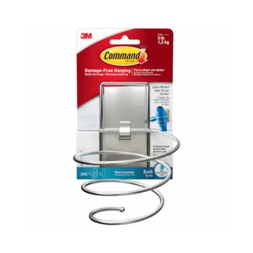 Bath Hair Dryer Holder, Satin Nickel Bath Hair Dryer Holder, Satin Nickel