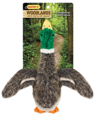 WESTMINSTER PET PRODUCTS 16263 Woodlands 9 In. Plush Mallard Dog Toy Brown & Green