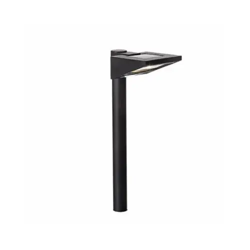 Solar LED Path Light, Black Plastic