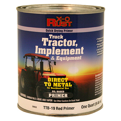 TRUE VALUE MFG COMPANY TTB19-QT Rust-Preventative Oil-Base Brush-On Primer for Metal, Truck, Tractor, Implement & Equipment, Red, 1-Qt