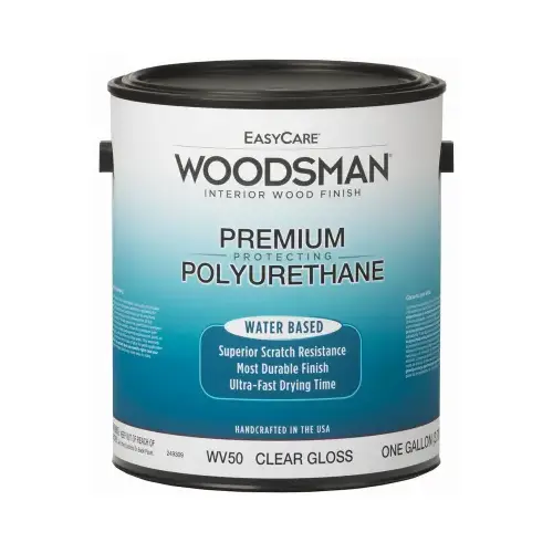 Woodsman Fast Dry Protective Polyurethane Wood Finish, Interior, Water Base, Clear Gloss, Gallon - pack of 2 Woodsman Fast Dry Protective Polyurethane Wood Finish, Interior, Water Base, Clear Gloss, Gallon - pack of 2
