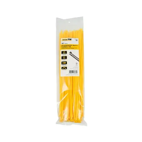 Standard Duty Cable Tie, Yellow, 14-In - pack of 100 Standard Duty Cable Tie, Yellow, 14-In - pack of 100