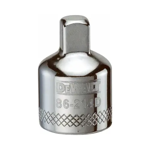 Reducing Socket Adapter, 3/8 in Drive, Female Drive, 1/4 in Output Drive, Male Output Drive, 1 in L Polished