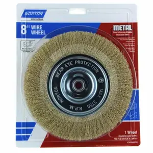 Norton 50594038 Wire Wheel Brush, 8-In.