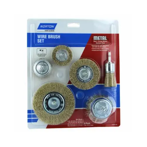 6PC Wire BRSH Cup Set