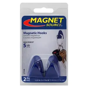 Master Magnetics 07599 Magnet Hooks With Gripper Pads, 2-Pk.