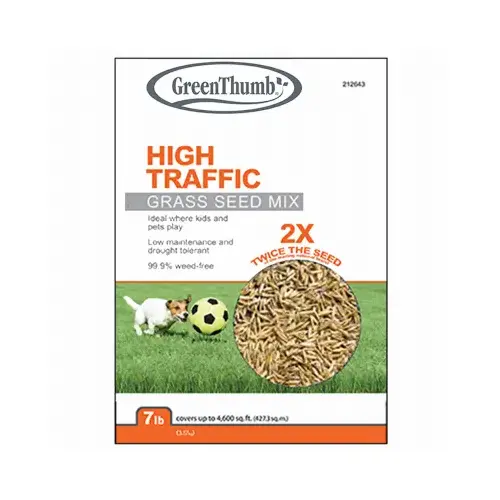 High-Traffic Grass Seed, 7-Lbs., Covers 2,300 Sq. Ft. High-Traffic Grass Seed, 7-Lbs., Covers 2,300 Sq. Ft.