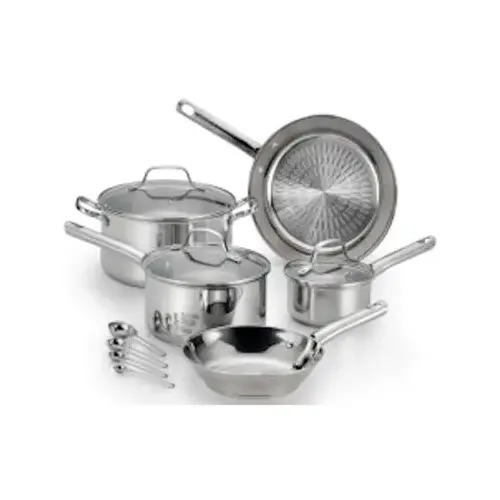 Performa Stainless Steel Cookware Set (12-Piece) Silver Performa Stainless Steel Cookware Set (12-Piece) Silver