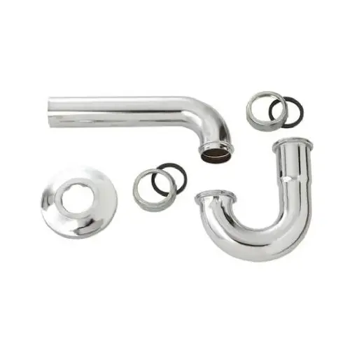 Kitchen Wall Drain P Trap, Chrome-Plated Brass, 1-1/2-In. O.D. Kitchen Wall Drain P Trap, Chrome-Plated Brass, 1-1/2-In. O.D.