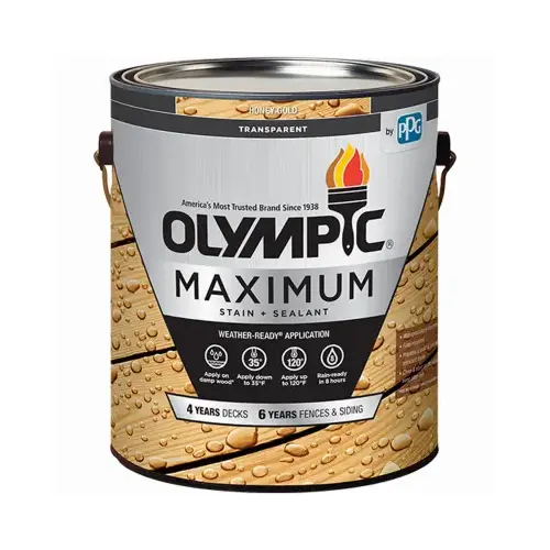 Maximum Stain & Sealant in One, Transparent, Honey Gold Tone, 1-Gallon