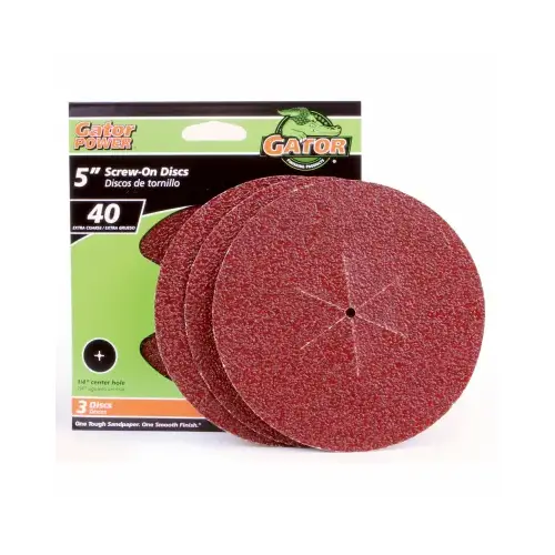 5-In. 40-Grit Sanding Disc - pack of 3 5-In. 40-Grit Sanding Disc - pack of 3