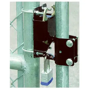 SpeeCo S16100700 Gate Latch, 2-Way, Lockable, Black, For: 1-1/4 to 1-1/2 in OD Round Tube Gate