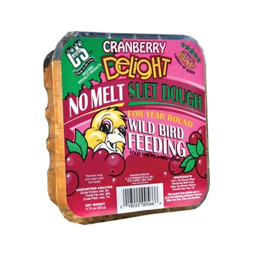 Wild Bird Suet Dough Cake, Cranberry Delight, 11.75-oz. Wild Bird Suet Dough Cake, Cranberry Delight, 11.75-oz.