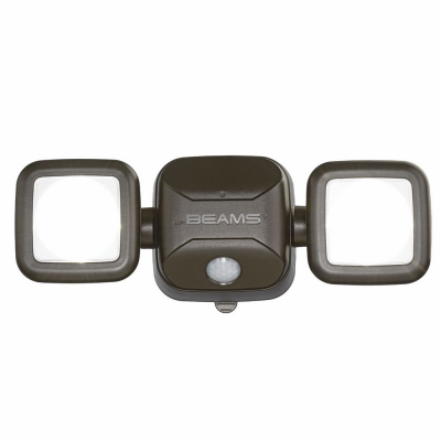 MR BEAMS/WIRELESS ENVIRONMENT LLC MB3000-BRN-01-04 Twin Head LED Spot Light, Adjustable, 500 Lumens