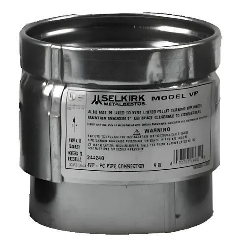Pellet Pipe Connector, Multi-Fit, 3-In.