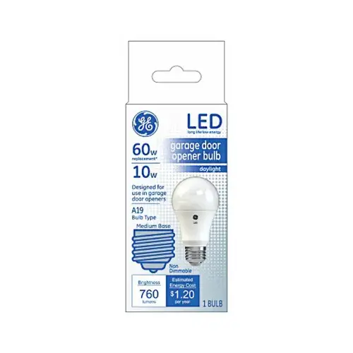 LED Garage Door Opener Bulb, Daylight, 760 Lumens, 10-Watts