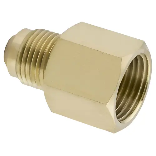 Brass Adapter, 1/2 Female Flare x 3/8-In. Male Flare