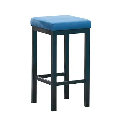 Claremont Patio Barstools, Blue With Black Frame - pack of 4 Claremont Patio Barstools, Blue With Black Frame - pack of 4