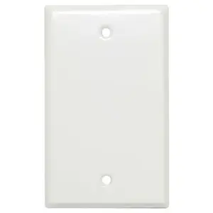 MULBERRY METALS 86151 Steel Wall Plate, Blank, White