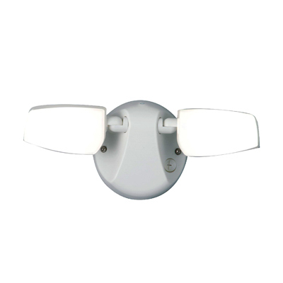 Halo FT18VCIW PC Series Twin Head Flood Light, 120 V, 14.2 W, LED Lamp, Bright White/Daylight/Soft White Light