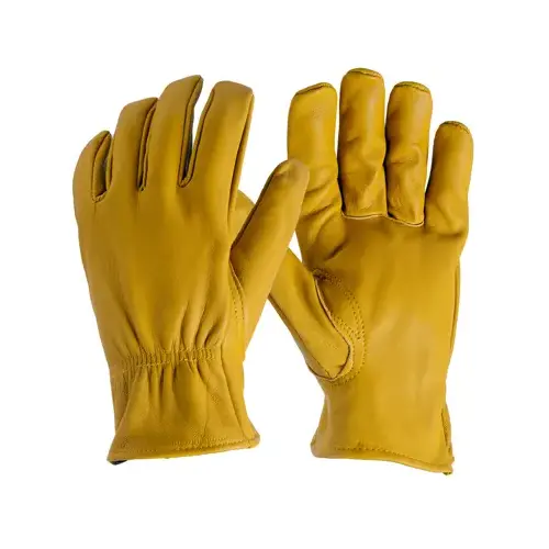 Deerskin Gloves, Elastic Wrist, Men's XL Deerskin Gloves, Elastic Wrist, Men's XL