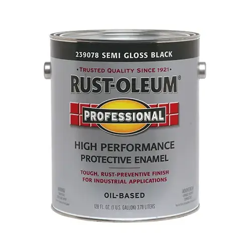 Professional Enamel, Semi-Gloss Black, 1-Gallon Professional Enamel, Semi-Gloss Black, 1-Gallon