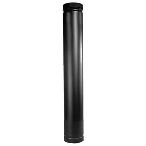 SELKIRK DSP8TL Telescopic Stove Pipe, Double Wall, Black Matte Finish, Adjusts 38-68-In. x 8-In.